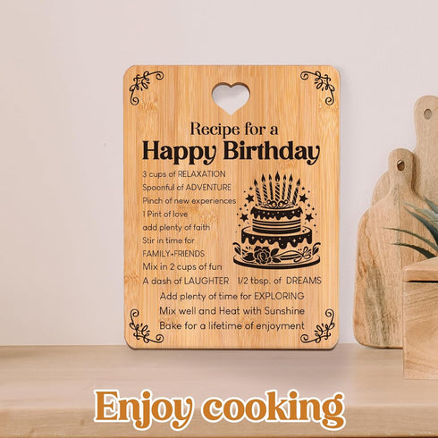 Birthday Gifts for Women - Bamboo Cutting Board Gifts, Best Friend Birthday Gifts for Women, Happy Birthday Gifts for Women, Women Birthday Gifts,...