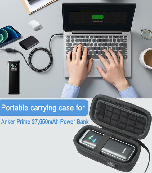 RAIACE Hard Travel Storage Case Compatible with Anker Power Bank 27650mAh 250W. (case only) - Black...
