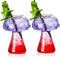 SuproBarware Wine Glasses Creative Mushroom Shaped Cocktail Drinks Glass Cup Set of 2 Clear 250ml/8.5oz for Party Novelty Drinking for KTV Bar Clu...