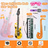 Inflatable Rock Star Toy Set,18 Pack Inflatable Music Instruments Party Props-4 Inflatable Guitar,6 Microphones,1 Piano,1 Saxophone,6 Shutter Shad...