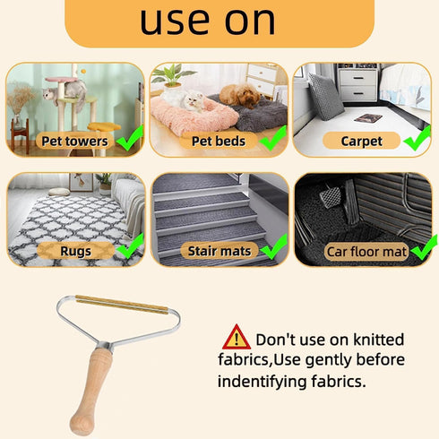 (2pcs) Diafline Pet Hair Remover, Pro Special Multi Fabric Edge and Carpet Fur Rake Scraper, Deep Clean Dog Hair Remover, Uproot Cat Hair Removal ...