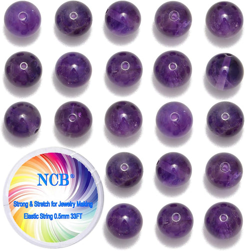 200pcs 6mm Amethyst Loose Beads for Jewelry Making, Natural Semi Precious Beads Round Smooth Gemstones Spacer Beads Charms for Necklaces Bracelets...