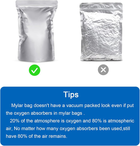 400cc Oxygen Absorbers for Food Storage - 100 Count (20x Packs of 5) - for Long Term Food Storage & Survival, Mylar Bags, Canning, Harvest Right F...