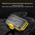 OKCSC IP68 Waterproof Portable Protective Hard Case Headsets Earphones Cables Adapter Box 3mm PE Shockproof lining All Weather for Running Camping...