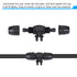 MECCANIXITY Drip Irrigation Barbed Tee 4-Way Fitting 8mm to 4mm ID Tubing for Garden Drip Tape Tubing Sprinkler System Black Pack of 10...
