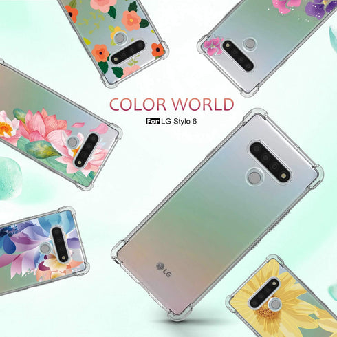 Osophter for LG Stylo 6 Case Clear Transparent Reinforced Corners TPU Shock-Absorption Flexible Cell Phone Cover for LG Stylo 6(Clear)...