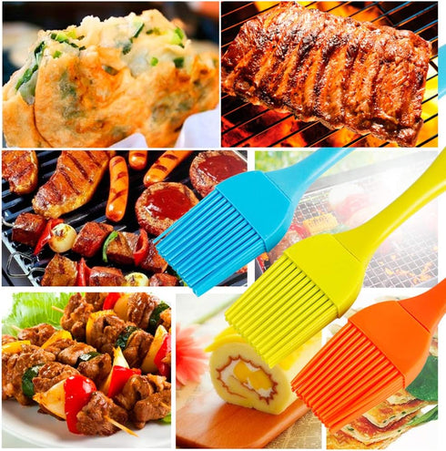Basting Brush + Large Spatula Silicone Pastry Baking BBQ Sauce Marinade Meat Glazing Oil Brush Heat Resistant, Kitchen Cooking Baste Pastries Cake...