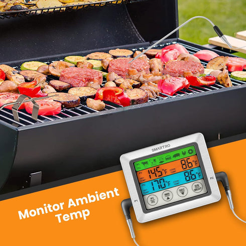 SMARTRO ST54 Dual Probe Digital Meat Thermometer for Cooking Food Kitchen Oven BBQ Grill with Timer Mode and Commercial-Grade Probes...