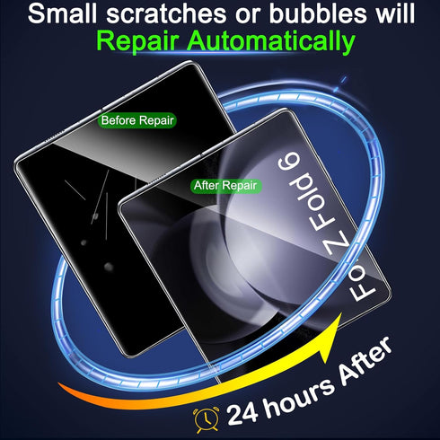 IMBZBK 9 in 1 for Samsung Galaxy Z Fold 6 Screen Protector, 3 Pack Inside Flexible Film + 3 Pack Front Tempered Glass + 3 Pack Camera Lens Protect...