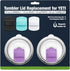 20 oz Tumbler Lids,Magnetic Tumbler Lid Replacement for YETI,BPA Free 2 Pack Purple Tumbler Lids & 3 Pack Magnetic Slider...