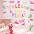 HOWAF 56pcs Flamingo Cutouts, Hawaii Flamingo Themed Welcome Paper Cut Outs with Dot Glues for School Classroom Bulletin Board Decoration, Summer ...