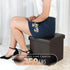 B FSOBEIIALEO Folding Storage Ottoman Cube Footrest Faux Leather for Living Room Seat Chest Brown 12.6"X12.6"X12.6"...