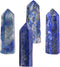 SUNYIK Gemstone Healing Crystal Points Wand, Single Terminated Wand Prism for Meditation, Lapis Lazuli, Pack of 4...