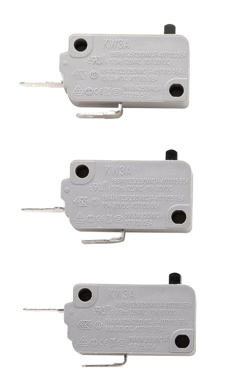 KW3A Microwave Oven Door Switch 16A 125V/250V Door Interloc (2 Normally Open and 1 Normally Close)...