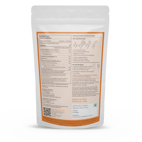 TeaNOURISH Ginger Masala Chai Tea | Assam CTC Loose Black Tea | Blended with Authentic Indian Spices | Indian Ginger Tea | 100% NATURAL INGREDIENT...