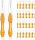 Amakos 50 Pcs Interdental Brushes, Soft Bristled Dental Picks for Plaque Removal Health Braces Brush (1.2mm)...