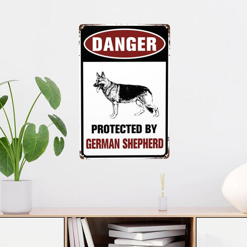 Beware Of Dog Sign Warning Signs For Fence German Shepherd Sign Outdoor House Signs 8x12 Inches...