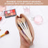 Travel Makeup Brush Holder Portable Makeup Brush Organizer Anti-fall Out Silicone Makeup Bag Travel Case Waterproof & Easy-Clean Small Pouch Trave...