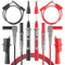 AstroAI 8Pcs Multimeter Test Leads Set with Alligator Clips, Plunger Test Mini Hooks and Test Probes 1000V 10A CAT III & CAT IV 600V for Fluke, KA...