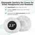 Sonic Technology Disposable Sanitary Ear Covers for Headphones and Headsets: 50 Pair (2.5") Woven Paper Head Phone Ear Caps - Hygienic Headset & H...