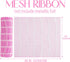 MEEDEE Pink and White Plaid Deco Mesh 10 Inch Pink White Check Mesh Ribbon Fabric Mesh Roll Decorative Mesh Wreath Supplies for Baby Shower It's A...