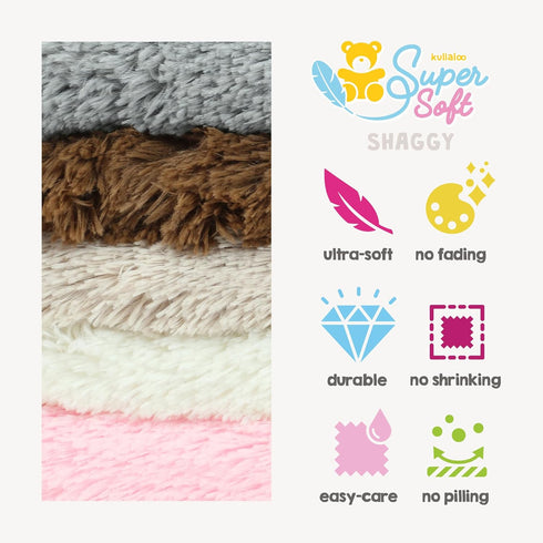 Shaggy faux fur plush fabric for sewing/Minky fabric for plushies & many more ? 39.5x29.5 inch ? pile length 3/4 inch (20 mm) ? BLUE...