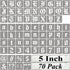 5 Inch Alphabet Letter Stencils for Painting - 70 Pack Old English Letter Stencil Templates with Numbers and Signs for Painting on Wood, Reusable ...