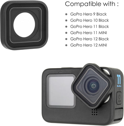 Glass Replacement Lens for GoPro Hero 9 10 11 12 Black, Hero 11 Black Mini, Hero 12 Black Mini Action Camera Waterproof Protective Lens Repair Par...