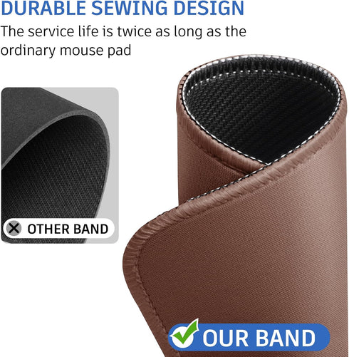 Brown Mouse Pad, Nice and Cute Mouse Pad, Splash-proof Textured 10.2 x 8.2Inch, Stitched Edge Non-Slip Waterproof Rubber Mouse Pad...