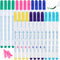 24-Pack,6-Color Disappearing Erasable Ink Fabric Marker Pen for Sewing Marking Washable Art and Lettering...