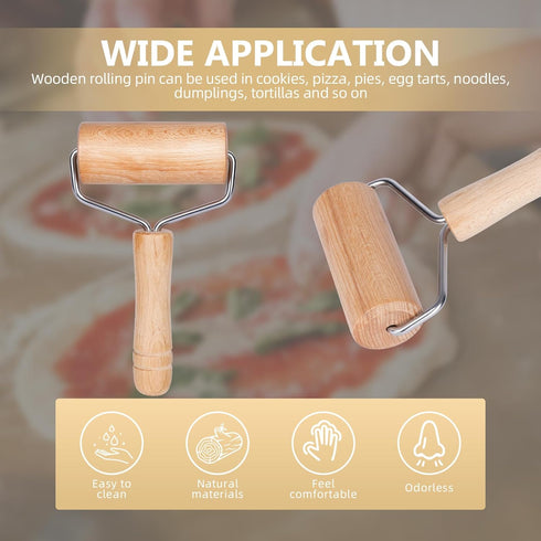 Rolling Pin, Wooden Rolling Pins For Baking, Pizza Dough Roller, Not Easy To Crack, Non-Stick Wood Pastry Roller, Essential Kitchen Utensils....