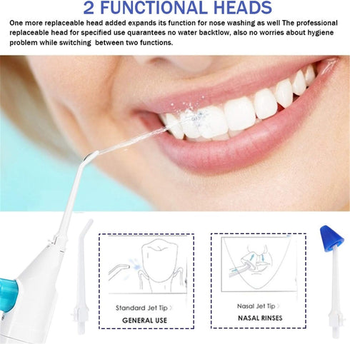 Portable Oral Irrigator Water Flosser Dental Water Toothbrush Toothpick Nasal Irrigator Implement Teeth Cleaner Oral Hygiene flossers for Home Tra...