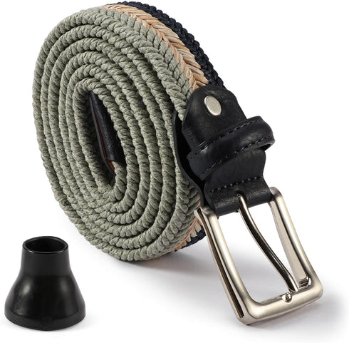 Adjustable Golf Belt for Men, Web Belt, Stretch Braided Casual Belt, Woven Elastic Bels for Jeans Shorts, with Golf Cup...