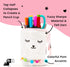 Yoobi Llama Standing Fuzzy Pencil Case – Cute Llama Storage Pouch for Kids & Adults – Fun for School, Art & Makeup Brushes...