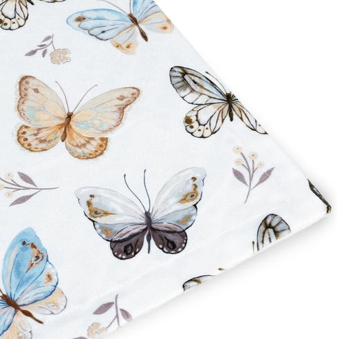 BORITAR Baby Blanket Super Soft Double Layer Minky with Dotted Backing for Girls, Receiving Blanket with Multicolor Butterfly Printed Blanket 30 x...