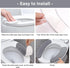 2Pairs Warm Plush Thick Padded Non Slip Soft Toilet Seat Cushion Washable Bathroom Warmer Static Cling Non Adhesive for Toilet, Grey...