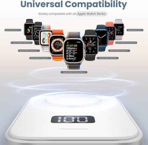 Portable Charger for Apple Watch Wireless: 2500mAh Power Bank with Magnetic Charger for Apple Watch Series 9 8 7 6 5 4 3 2 1 SE UItra UItra 2 and ...