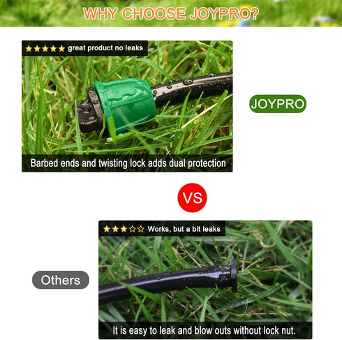 1/4 Inch Drip Irrigation Fittings, Lock Barbed End Caps for ¼ in. Tubing, 30 Pieces Barbed End Plugs Drip Parts Locked End Cap Connectors, Drip Li...