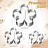 ICYANG Stainless Steel Cookie Cutters for Kids Rose Petal Flower Shape Christmas Valentine's Day Biscuit Fondant DIY Pastry Mold Cake Decoration f...
