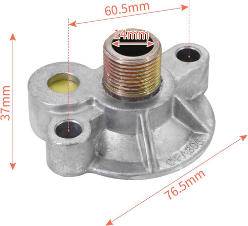 KIPA Oil Filter Adapter Replace for Small Block Chevy V8 Engines SBC BBC Spin On Bypass 305 307 327 350 400 396 402 427 454# 3952301...