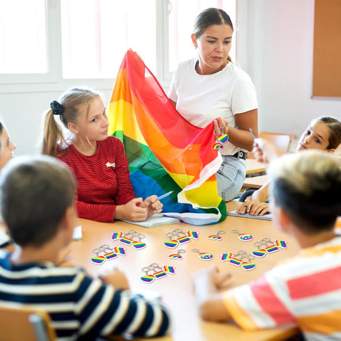 36 Pack Rainbow Pride Keychians Gay Rainbow Flag Lapel Keychains Lgbt Lgbtq Flag Love Is Love Keychains Pride Accessories for Pride Shirt Gay Lesb...