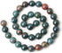 35PCS 10mm Natural Indian Bloodstone Round Loose Beads for Jewelry Making DIY Bracelet Necklace Materials 1 Strand 15"...