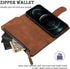 RANYOK Wallet Case Compatible with iPhone 11 (6.1 inch), Premium PU Leather Zipper Flip Folio Wallet RFID Blocking with Wrist Strap Magnetic Closu...