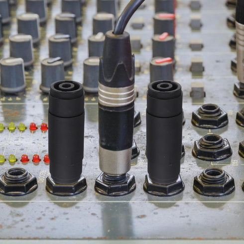 EXCEART 2pcs Audio Speaker Plug Twist Lock Female to Female Connector 4 Pole Straight Coupler Cable Connector for Audio Speaker Black...