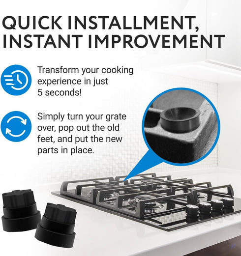 IMPRESA - 20 Pack Impresa Thermador Grate Feet Part Compatible with Part Number 00618112 1999626, 617174, 618112, AH3478553, EA3478553, PS3478553...