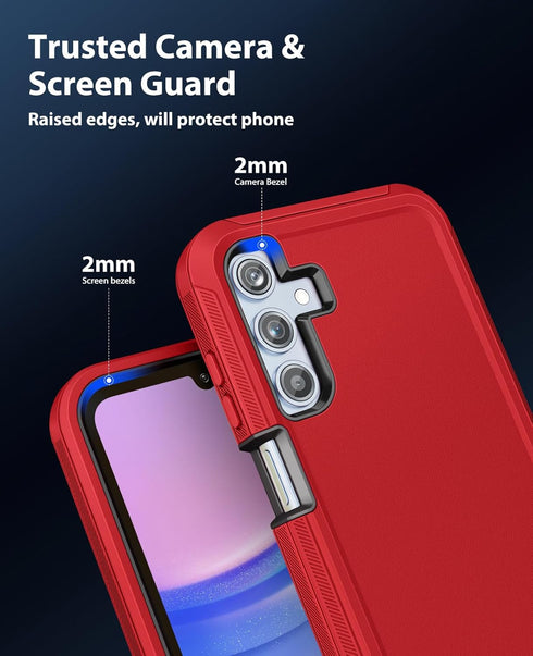 Jelanry Case for Samsung Galaxy A25 5G Full Body Heavy Duty Rugged Dual-Layer Protection, Dust/Drop Proof Shockproof Matte Scratch Armor Back Cove...