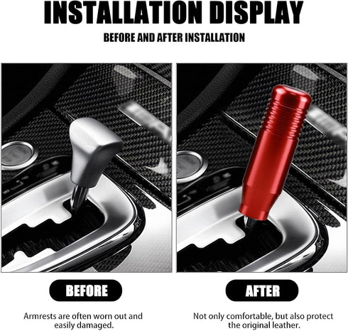 1 PC Manual Gear Stick Shifter Knobs, Car Shift Head Knob with 3 Threaded Adapters, Aluminum Alloy Car Stick Shift Lever Knob, Universal for Most ...