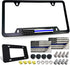 Police Thin Blue Line License Plate Frame-American Flag Patriotic Car Tag Holder, USA Black Aluminum Bracket with Screw, Cap Covers, Decal, Novelt...