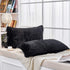JAUXIO Long Faux Fur Soft Soild Decorative Pillowcase Fluffy Throw Pillow Cover Velvet Shaggy Plush Cushion Case Set of 2 Zipper Closure Queen Siz...