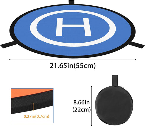 Linkidea 21'' Drones Landing Pad, Portable, Foldable Drone Accessories Pads for DJI Mavic Phantom 2/3/4/ Pro, Waterproof RC Drones Helicopter, Ant...